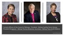 Current officers of the Council of Bishops: President – Bishop Cynthia Fierro Harvey, President Designate – Bishop Thomas Bickerton, Secretary – Bishop Tracy Smith Malone