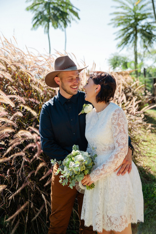 Camilla bride and Drew groom