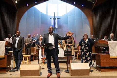 Hillcrest United Methodist Church in Nashville, TN, hosted a Festival of Nations event and worship service on World Communion Sunday 2022. Photo by Mike DuBose.