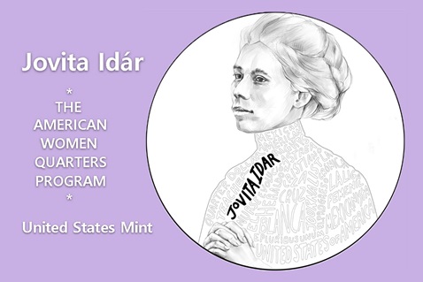 The United States Mint has included Jovita Idár, an early 20th century Mexican American journalist and activist — and a Methodist — in the American Women Quarters series. In 2023, she’ll have her image on a special-issue coin, joining Eleanor Roosevelt, Maya Angelou, Sally Ride and others. Image courtesy of the United States Mint; graphic by Laurens Glass, UM News.