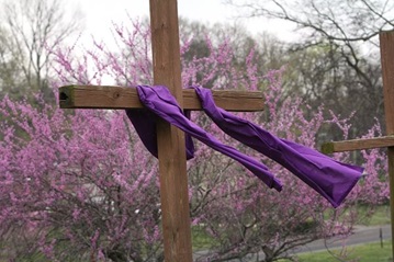 A Lenten cross at Hillcrest United Methodist Church in Nashville, Tennessee.
