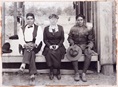From left, John Golombie, Chickasaw Czarina Colbert Conlan and Choctaw Joseph Oklahombi are pictured at Oklahombi's home near Wright City, Oklahoma in 1921. Oklahombi was the most decorated World War I soldier from Oklahoma. Photo by Hopkins, courtesy of the Oklahoma Historical Society. 
