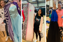 Shoppers show off the dresses they chose at Asbury United Methodist Church's Prom Closet ministry. (Photos by Kim Brown, Asbury UMC)
