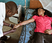 Malaria patient is treated inside the United Methodist Church Clinic in Mulunguishi, DRC. A photo by Paolo Patruno, UMCOR.