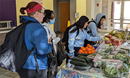 Students drop by the fresh food table of the Koala Pantry on Columbia College’s campus in South Carolina. (Photo: Courtesy of Columbia College)