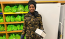 Hafsa is one of over 100 Kalamazoo residents who now has a new cell phone thanks to the Phone Ministry Project of Kalamazoo First United Methodist Church. ~ photo courtesy of Dick Schilts