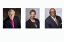 The newly elected officers of the Council of Bishops of The United Methodist Church. From left: President – Bishop Thomas Bickerton, President Designate – Bishop Tracy Smith Malone, Secretary – Bishop Jonathan Holston. Photos provided by Council of Bishops of The United Methodist Church