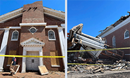 Wynne First United Methodist Church, in the east Arkansas town of Wynne, shows the effects of a March 31 tornado that killed four people and caused widespread destruction. Photos by Bishop Laura Merrill.